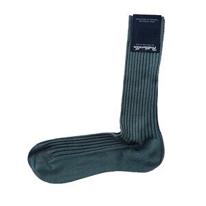 Pantherella Cotton Blend Rib Socks Army Green ( M )